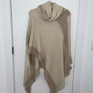 Anthropologie asymmetrical poncho